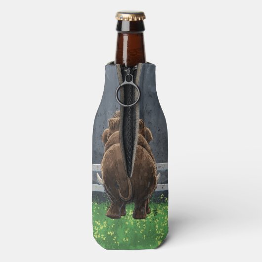 Cute Mastodon Flesjeskoeler (Fles Achterkant)