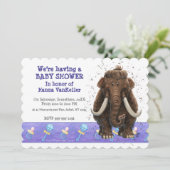 Cute Mastodon Kaart (Staand voorkant)