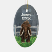 Cute Mastodon Keramisch Ornament (Rechts)