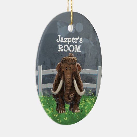 Cute Mastodon Keramisch Ornament (Rechts)