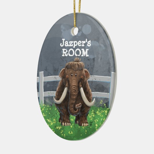 Cute Mastodon Keramisch Ornament (Links)