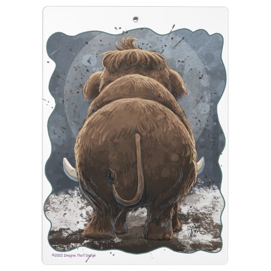 Cute Mastodon Klembord (Achterkant)