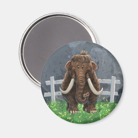 Cute Mastodon Magneet (Voorkant / Achterkant)