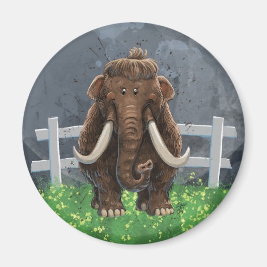 Cute Mastodon Magneet (Voorkant)