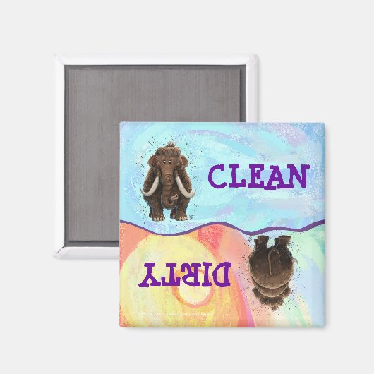 Cute Mastodon Magneet (Voorkant / Achterkant)