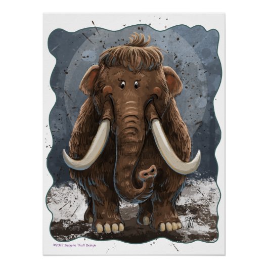 Cute Mastodon Perfect Poster (Voorkant)