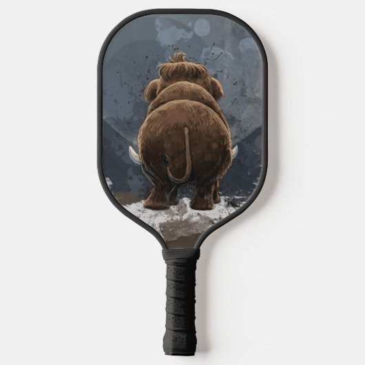 Cute Mastodon Pickleball Paddle (Achterkant)
