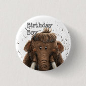 Cute Mastodon Ronde Button 3,2 Cm (Voorkant)