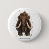 Cute Mastodon Ronde Button 5,7 Cm (Voorkant)