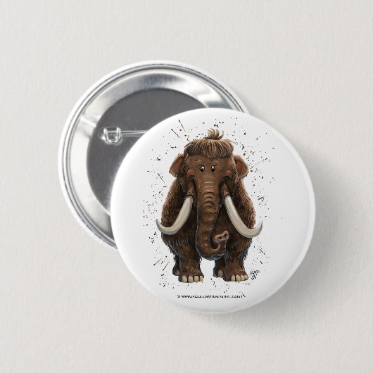Cute Mastodon Ronde Button 5,7 Cm (Voorkant /achterkant)