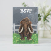 Cute Mastodon RSVP Kaartje (Staand voorkant)