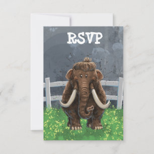 Cute Mastodon RSVP Kaartje