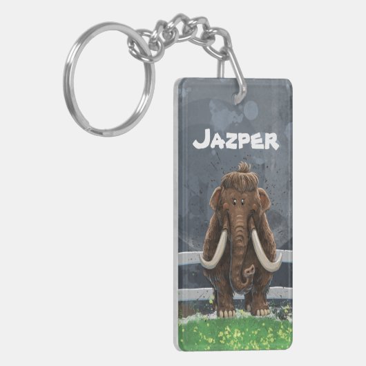 Cute Mastodon Sleutelhanger (Voorkant Links)