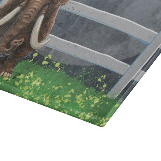 Cute Mastodon Snijplank (Hoek)