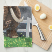 Cute Mastodon Theedoek (Quarter Fold)