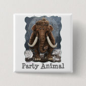 Cute Mastodon Vierkante Button 5,1 Cm (Voorkant)