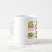 Cute Matcha Aardbei Desserts Dranken Koffiemok (Voorkant links)