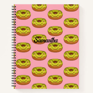Cute Matcha Frog Donut Notitieboek