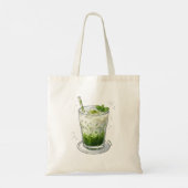 Cute Matcha Latte Boodschappentas Tote Bag (Achterkant)