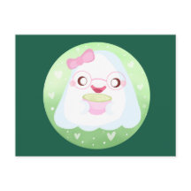 Cute Matcha Latte Ghost