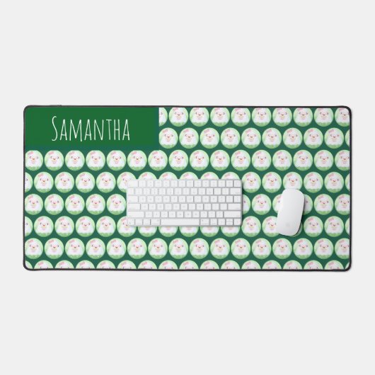 Cute Matcha Latte Ghost Bureaumat (Keyboard & Muis)