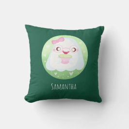 Cute Matcha Latte Ghost Kussen