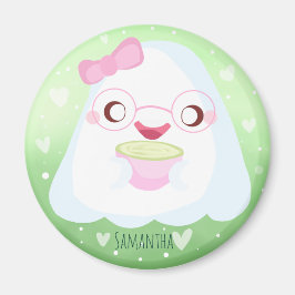 Cute Matcha Latte Ghost Magneet