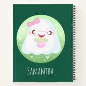 Cute Matcha Latte Ghost Notitieboek (Achterkant)