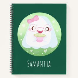 Cute Matcha Latte Ghost Notitieboek