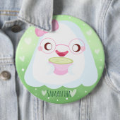 Cute Matcha Latte Ghost Ronde Button 6,0 Cm (In situ)