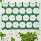 Cute Matcha Latte Ghost Theedoek (Gevouwen)