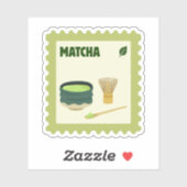 Cute Matcha Stamp Sticker (Vel)