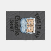 Cute Matching Bear This Is My Cuddle  Fleece Deken (Voorkant (Horizontaal))