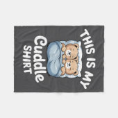 Cute Matching Bear This Is My Cuddle  Fleece Deken (Voorkant (Horizontaal))