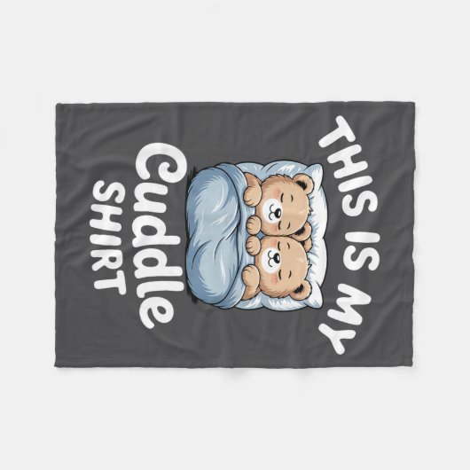 Cute Matching Bear This Is My Cuddle Fleece Deken (Voorkant (Horizontaal))