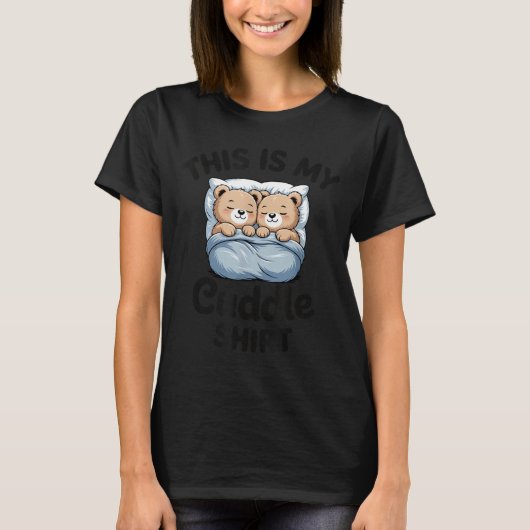 Cute Matching Bear This Is My Cuddle  T-shirt (Voorkant)
