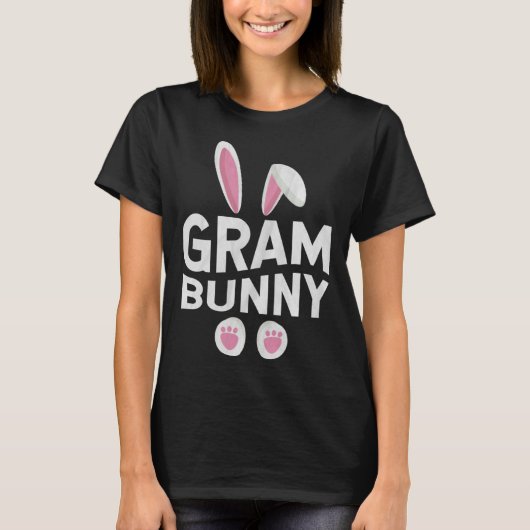 Cute Matching Family Easter Day Gram Bunny T-shirt (Voorkant)