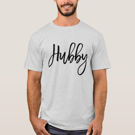 Cute Matching Wifey Hubby Jubileum T-Shirt (Voorkant)