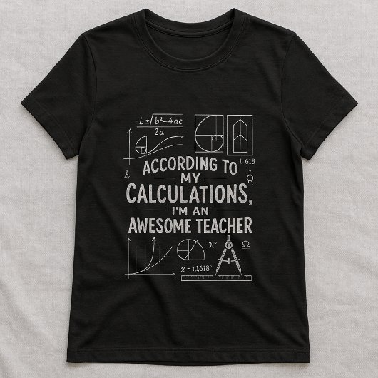 Cute Math Formula Tee, Funny Awesome Teacher T-shirt