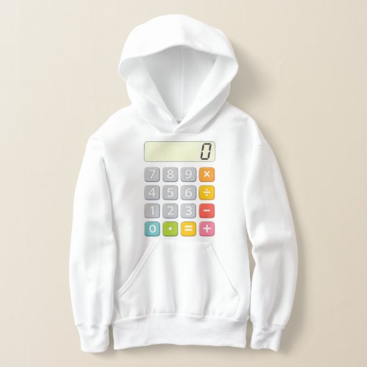 Cute Maths Calculator Hoodie for Kids School (Laagn)