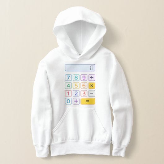 Cute Maths Calculator Hoodie for Kids School (Laagn)