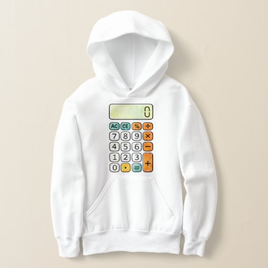 Cute Maths Calculator Hoodie for Kids School (Laagn)