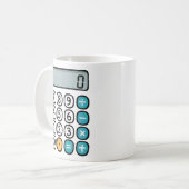 Cute Maths Calculator Mug for Kids and Teachers Koffiemok (Voorkant links)