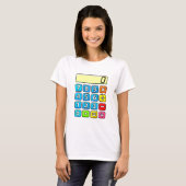 Cute Maths Calculator Numbers Cartoon T Shirt Kids (Voorkant volledig)