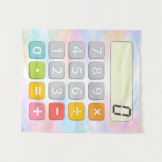 Cute Maths Calculator Poster for Kids Wandkleed (Voorkant (horizontaal))
