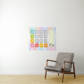 Cute Maths Calculator Poster for Kids Wandkleed (In Situ (horizontaal))