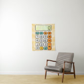 Cute Maths Calculator Poster for Kids Wandkleed (In situ)