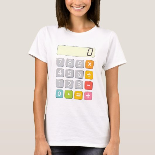 Cute Maths Calculator T Shirt for Kids (Voorkant)