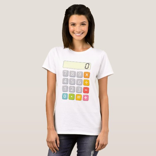 Cute Maths Calculator T Shirt for Kids (Voorkant volledig)