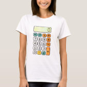 Cute Maths Calculator T Shirt for Kids School (Voorkant)